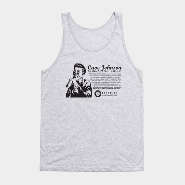 Portal 2 "Aperture Science Founder Cave Johnson" Tank Top by LittleBearArt